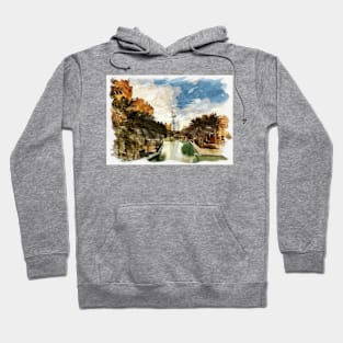 Dubai Emirates Awesome Watercolor Traveling Fine Art Painting Hoodie